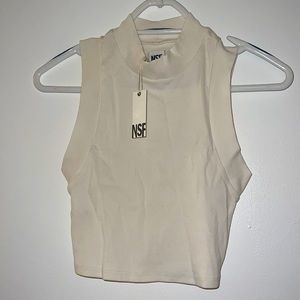 NSF Clothing ribbed sleeveless T shirt .